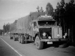 Börge på väg till Sundsvall 1954
